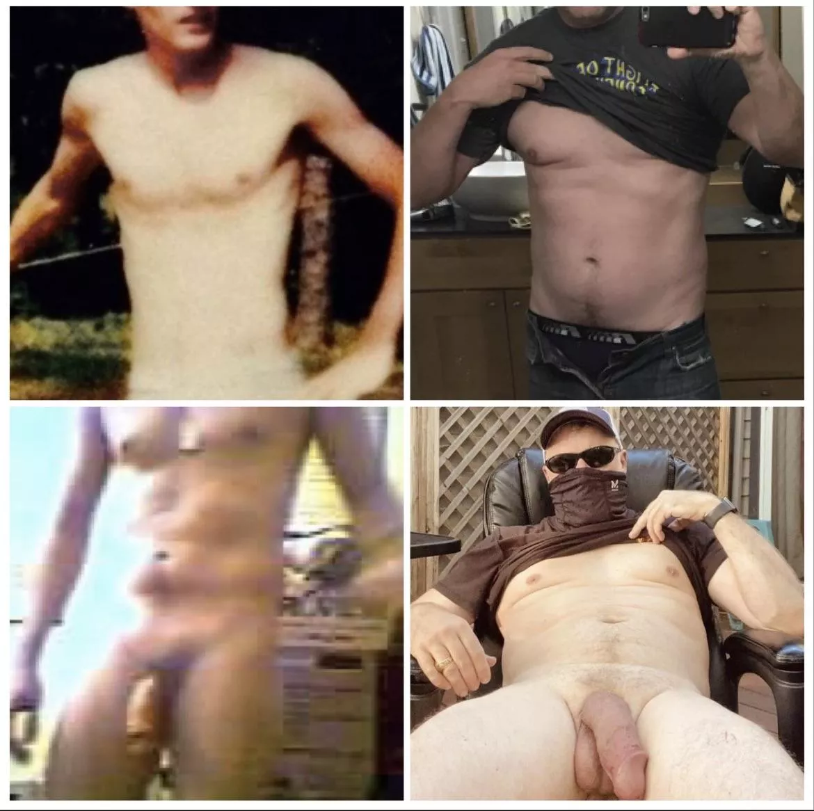 Evolution of a dadbod (18, 25, 30s, 40s). [40s] posted by thick-white-duke