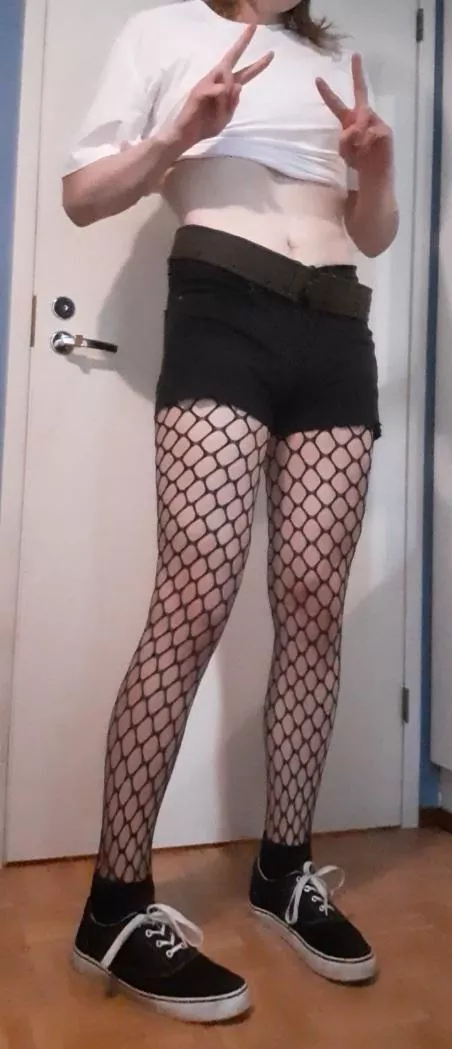 I got the fishnets! How do they look? posted by The_Unknown_Moomin