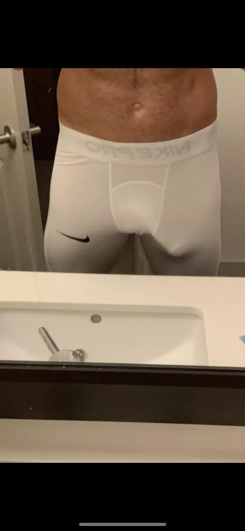 I love taking it out in the locker room by ThatPrettyCock