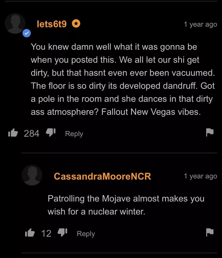 It really was dirty though. posted by thevernanator