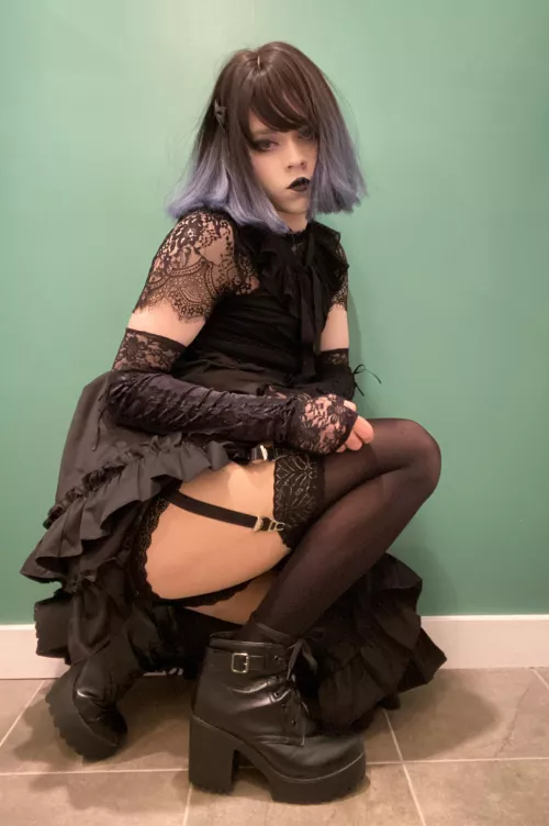 Just a cute boy trying his best to look cute🖤🖤 by Dry-Apple2493