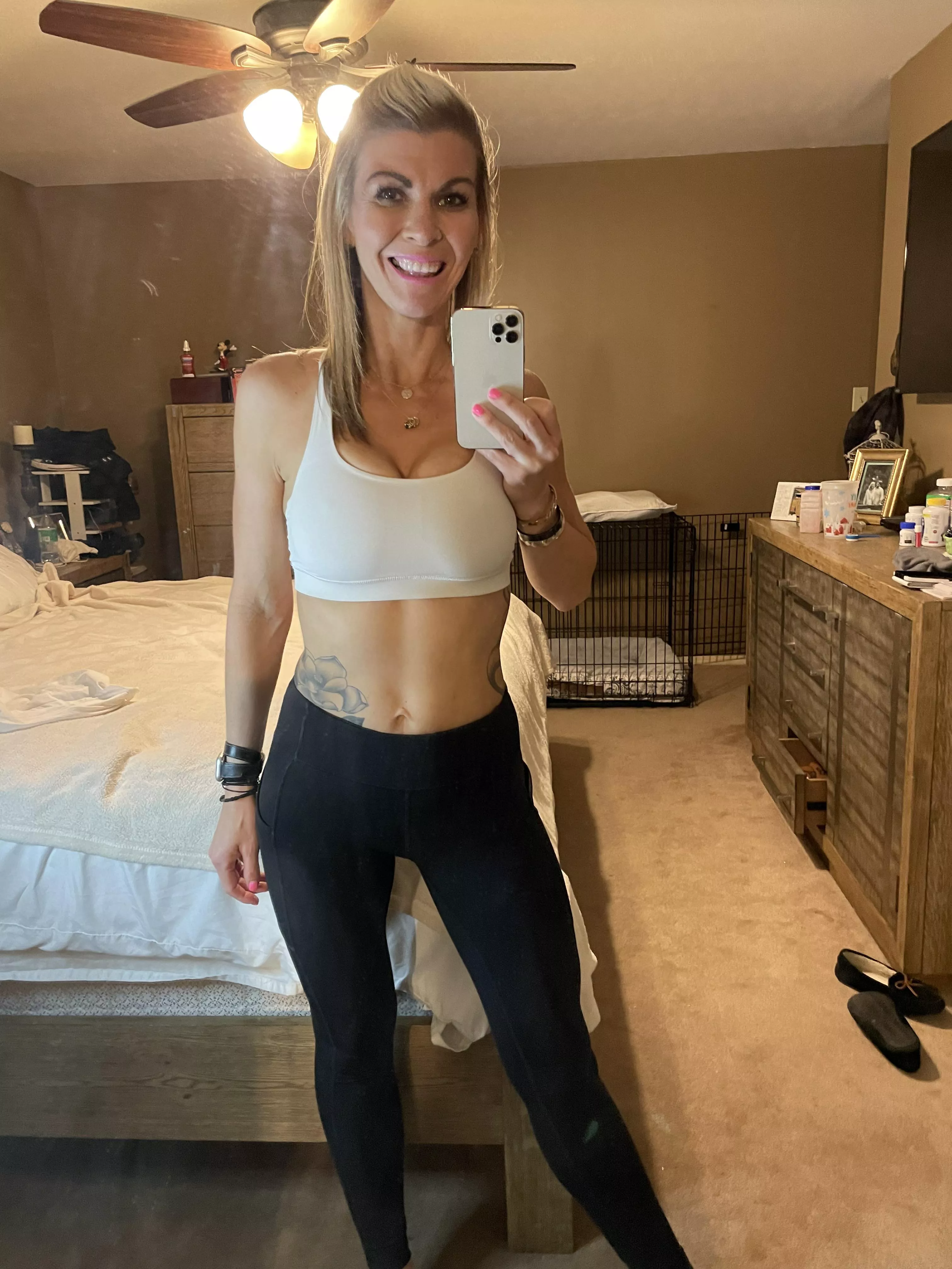 Not your average 39 year old wearing a sports bra! I actually wear them in the gym……. posted by fitnesswife1983
