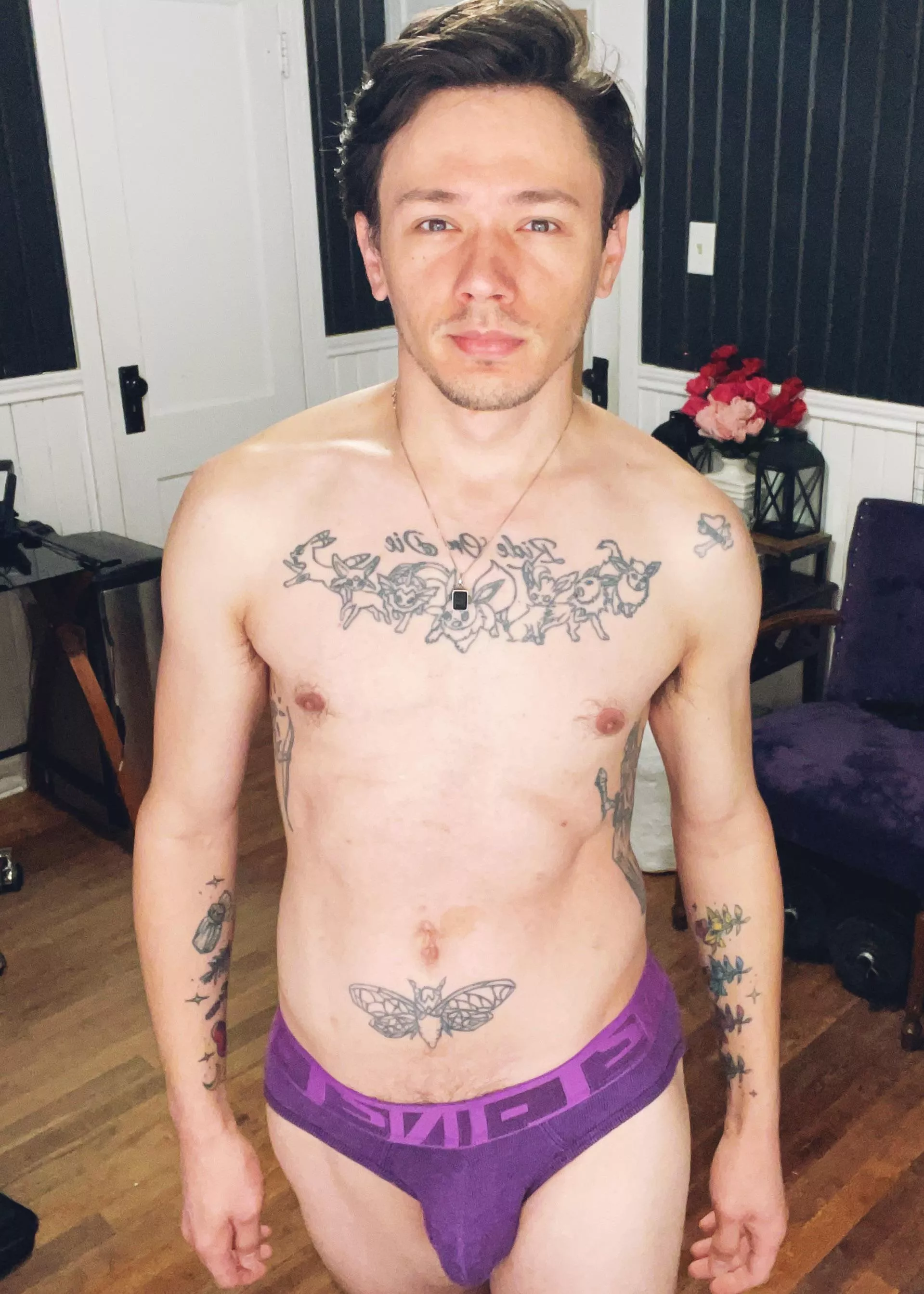 Nothing like a pair of purple undies to start the day off right! 😂💜 posted by TheNakedNovelist