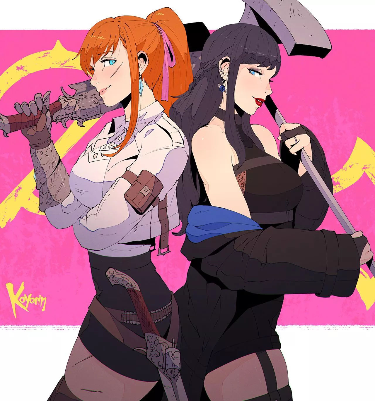 Older Ryne and Gaia! (koyoriin) [Final Fantasy XIV] posted by MangoMakku