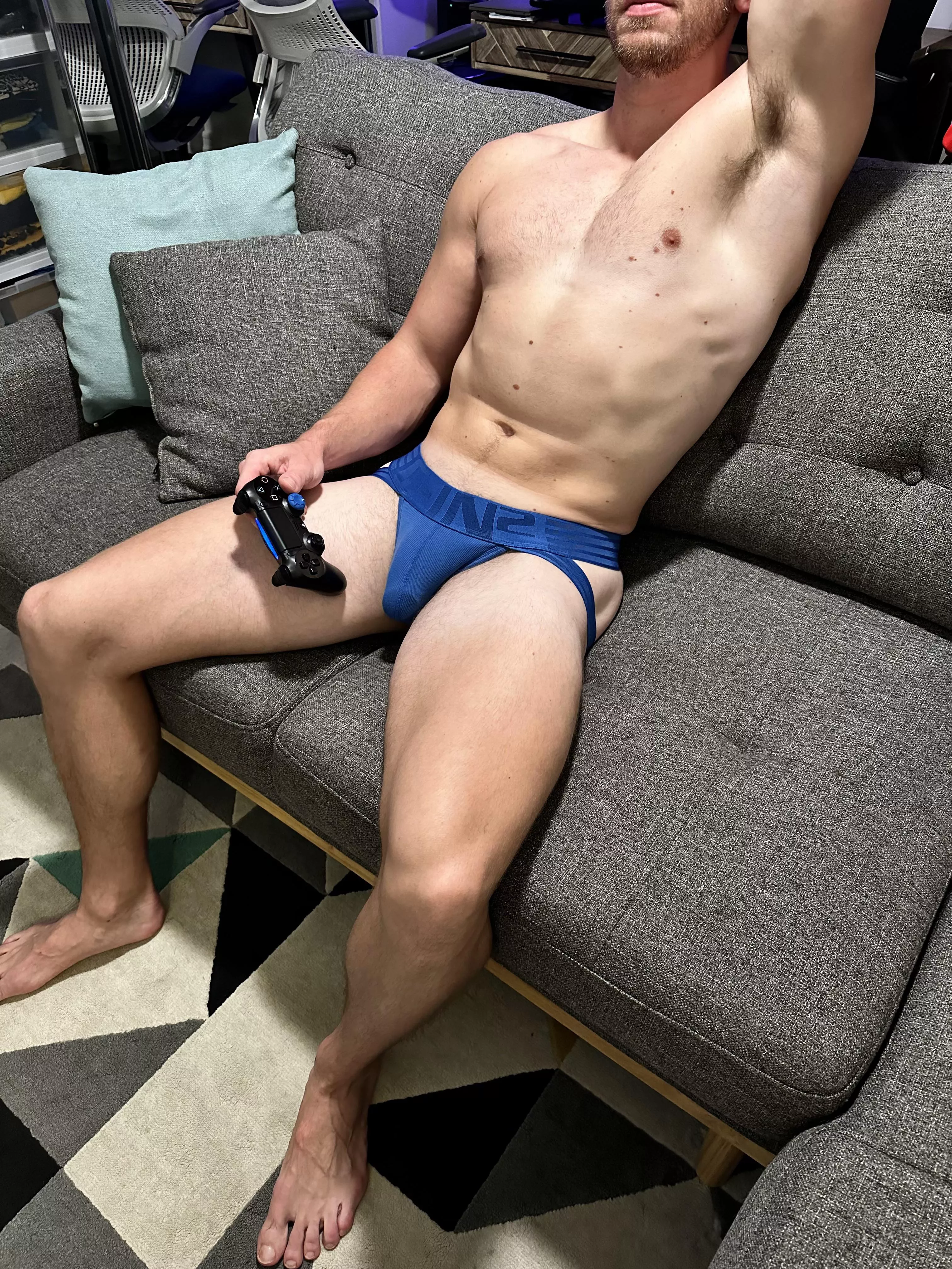 Sniff and lick my pits while I game? posted by sweatygymcouple
