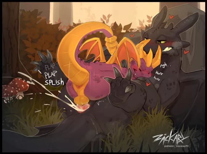 Spyro x Toothless (Zackary911) by DL2828