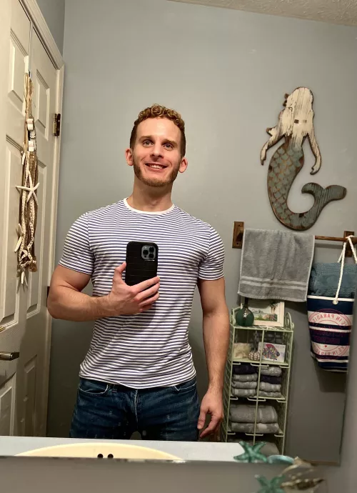 Visited my mom at my childhood home yesterday. Used to be afraid to look myself in the eyes in this mirror. Now I love myself and the boy I used to be 🥰 by Useful_Corner8080