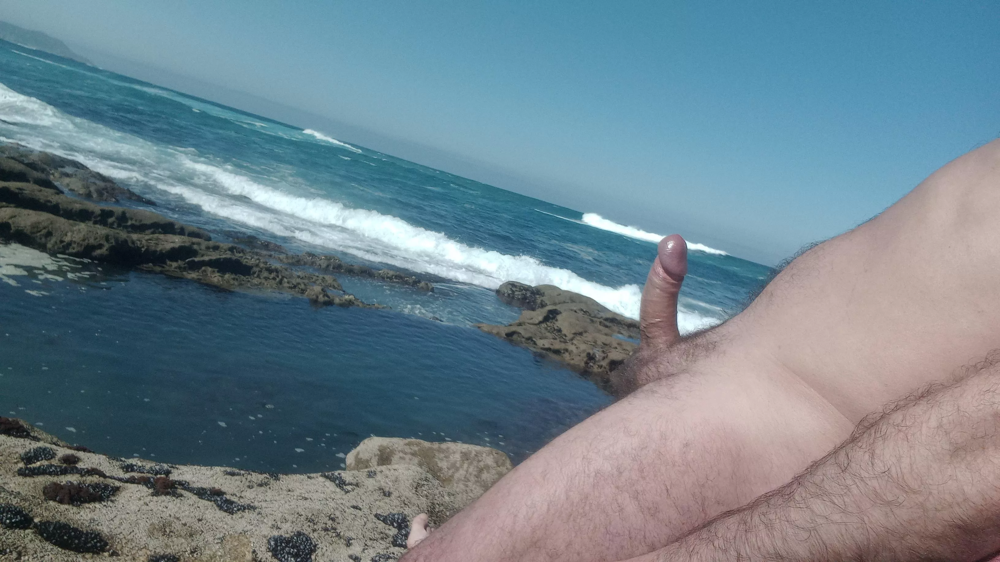 Wild waves sunbathing. Spring boner posted by nakedbodyworld2