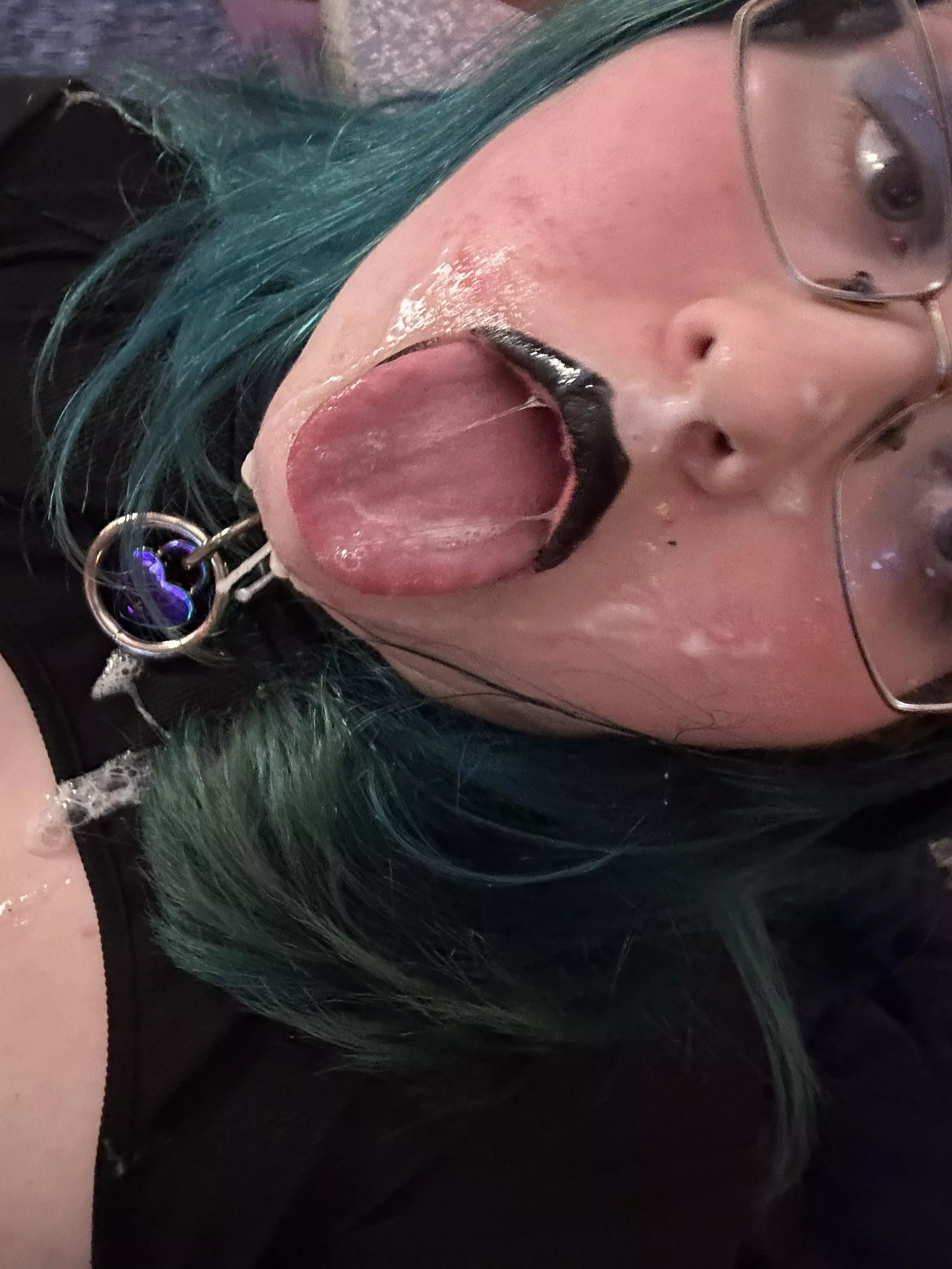 would you cover a naughty goth slut with cum? posted by cummincommie