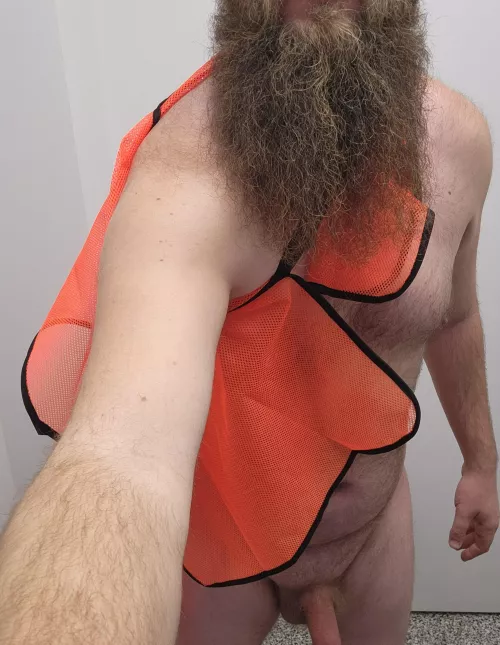 Can another cub please help me get my vest on? 🦺🫣😅 by BeardeddBombshell