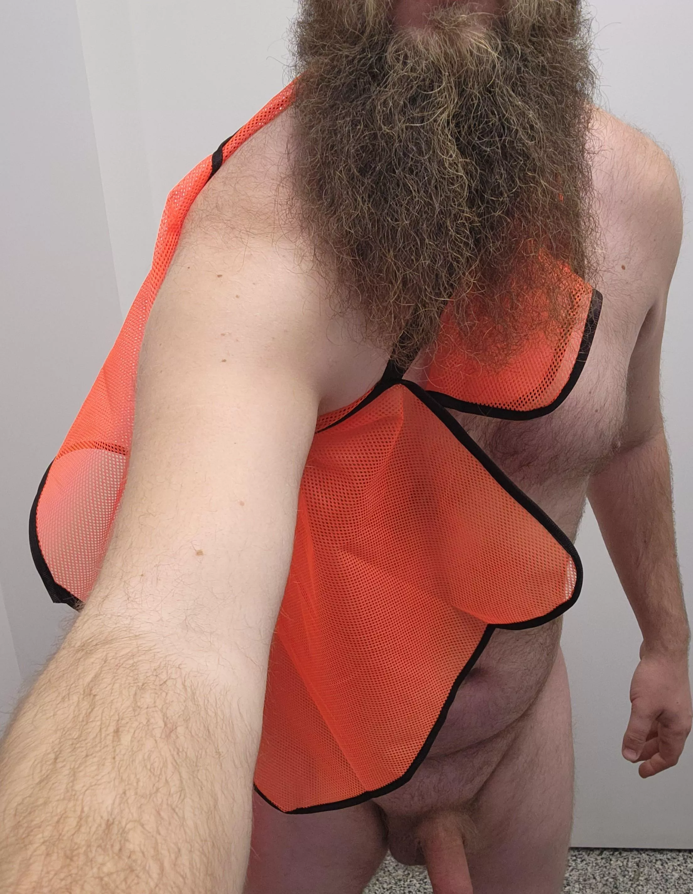 Can another cub please help me get my vest on? 🦺🫣😅 posted by BeardeddBombshell