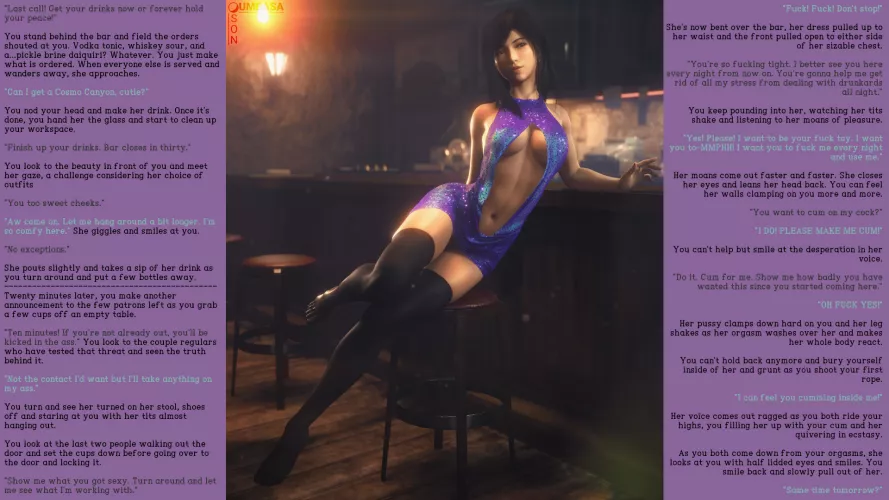 Closing Time [Artist: SonUmbasa] [Public-ish] [Banging the Bartender] [Sexy Outfit] by SilentButSultry