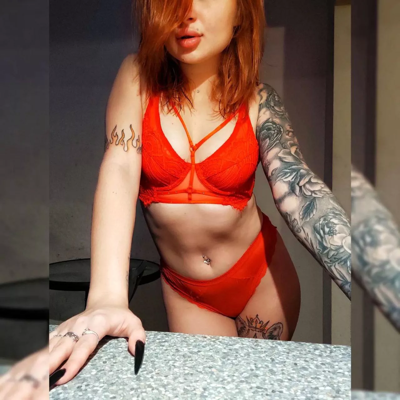 do you like my fiery lingerie? posted by JuicyCherry_