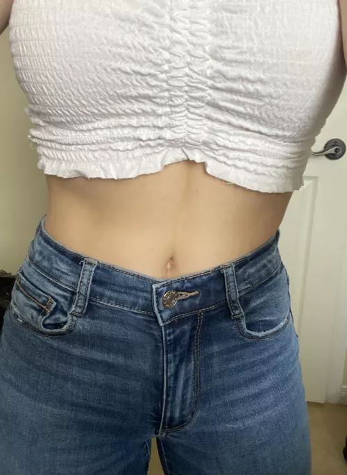 Do you like my outfit… or is it too much navel ? ;) by Connect-Level-3809