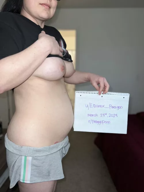 First time 🤰🏻 mama! 10 weeks, and 1 day. Seeing a bit of a bump now. Verifying myself and starting this new journey. 😘🤤 by Equinox_Paragon