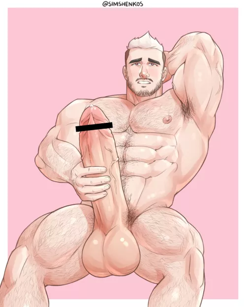 Looks like he could use a hand... or a mouth >;3 (OC by me, @simshenkos!) by LiterallyFRIST