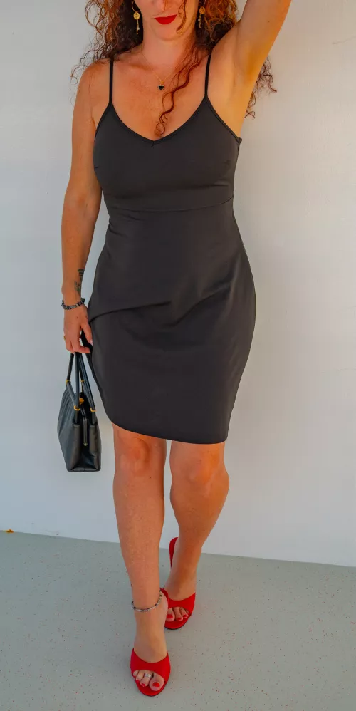 Love these red heels with my little black dress by MrsRobynsin