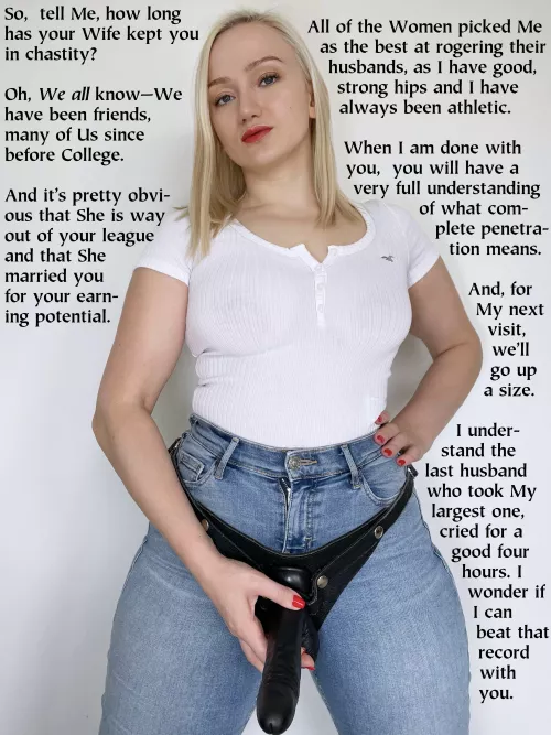 Much of Her athletic prowess came from kicking balls and whacking them with a stick. She will try that option if you are not compliant. by cbtok