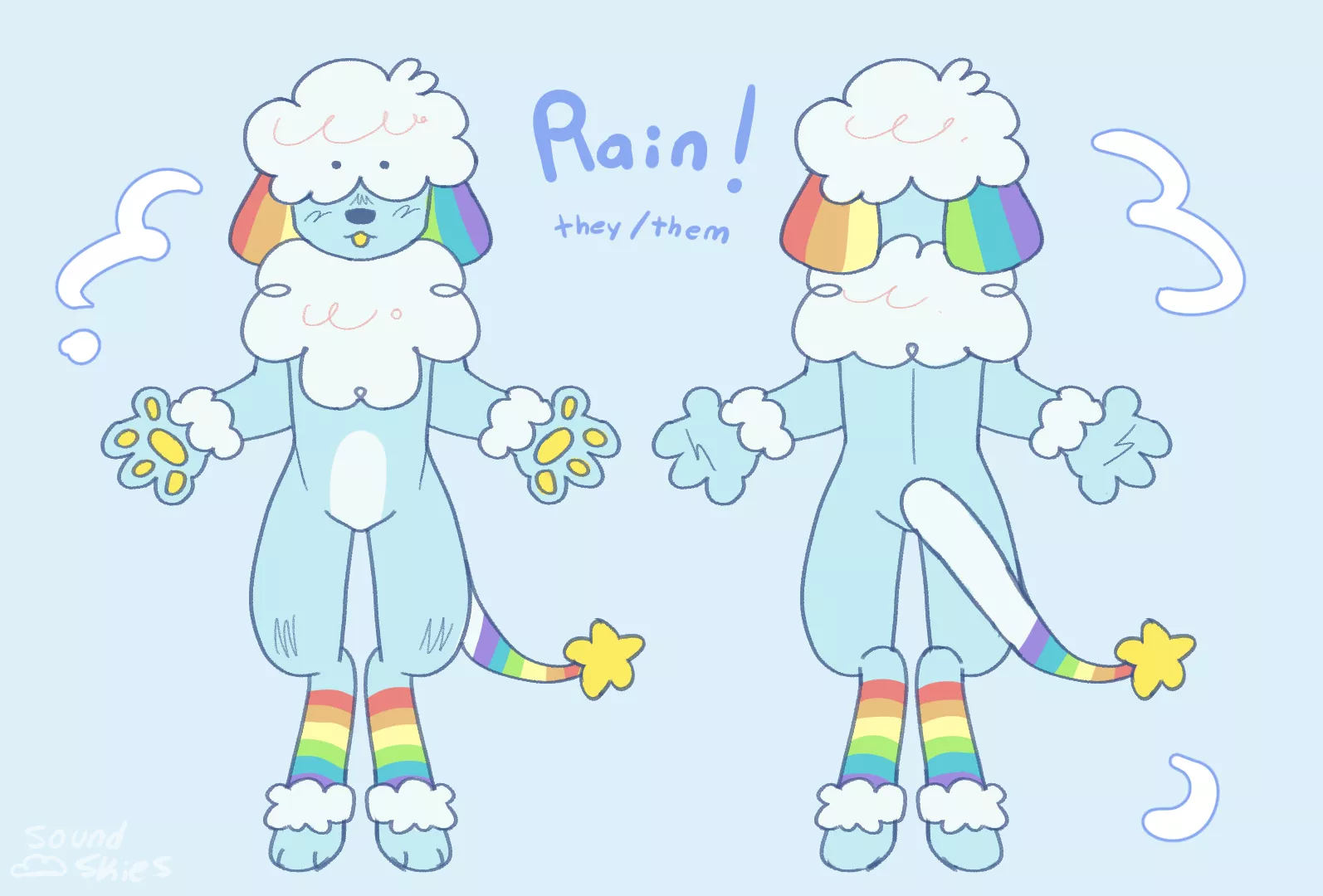 my new secondary sona, Rain! (art by me) posted by soundskiies