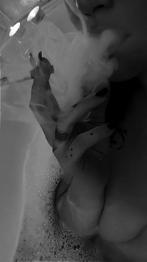 smoking my cigarette in the bathtub by Artistic_Ad7400