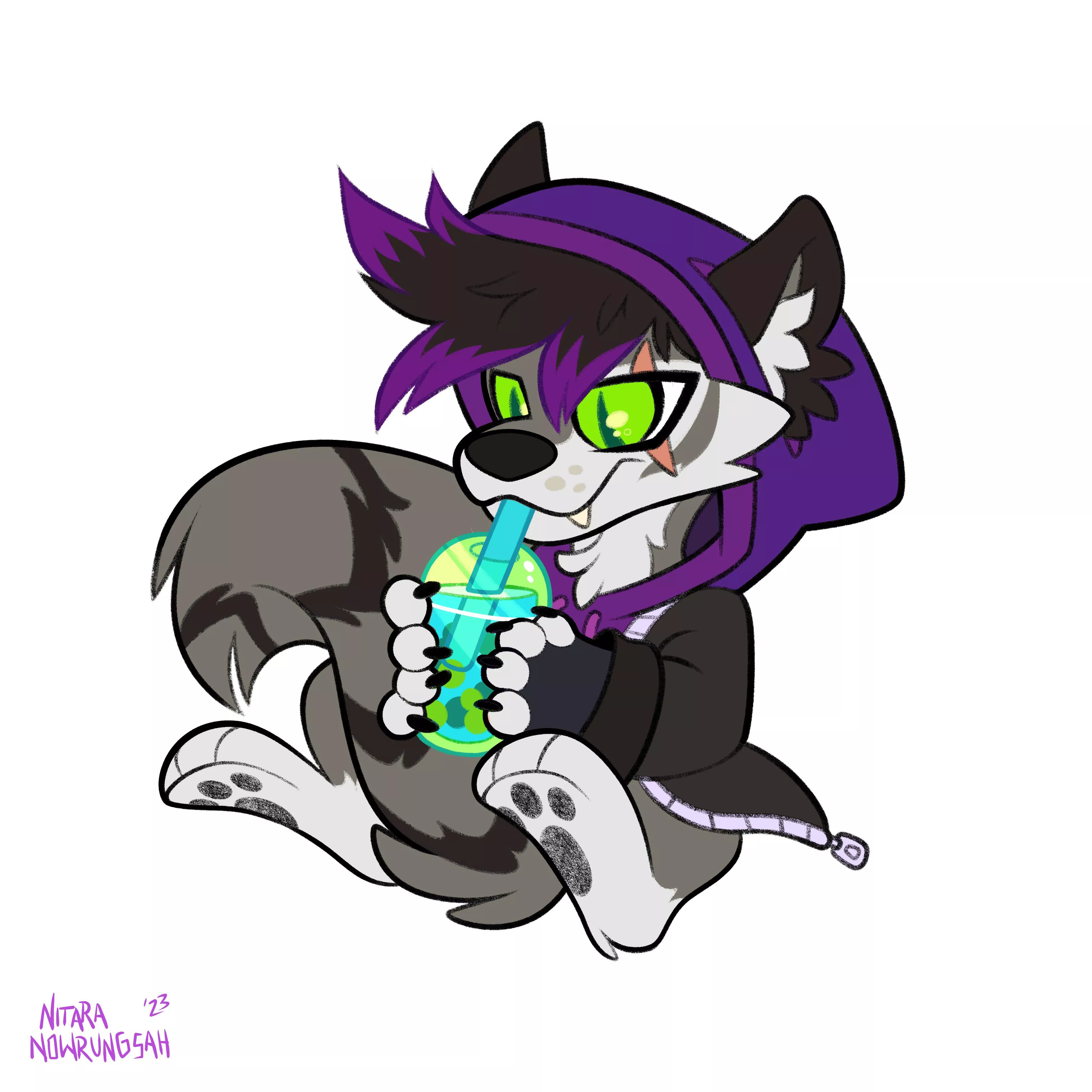 YCH commission 💜 (art by me!) posted by Stressed_Squidward