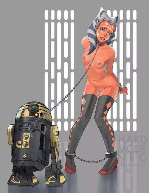Ahsoka captured and escorted - (commissioned art by me HardmodeNRG) [Clone Wars] by hardmodeNRG