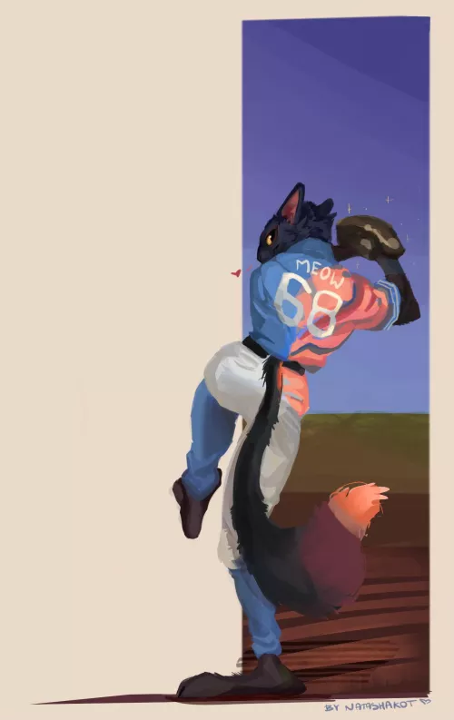 baseball kitty 🐈‍⬛ by greengeckotyson