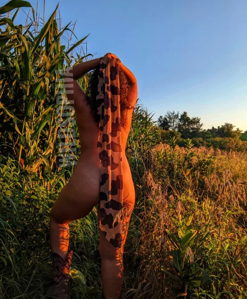 Butt naked in the field by Wild_Sophia