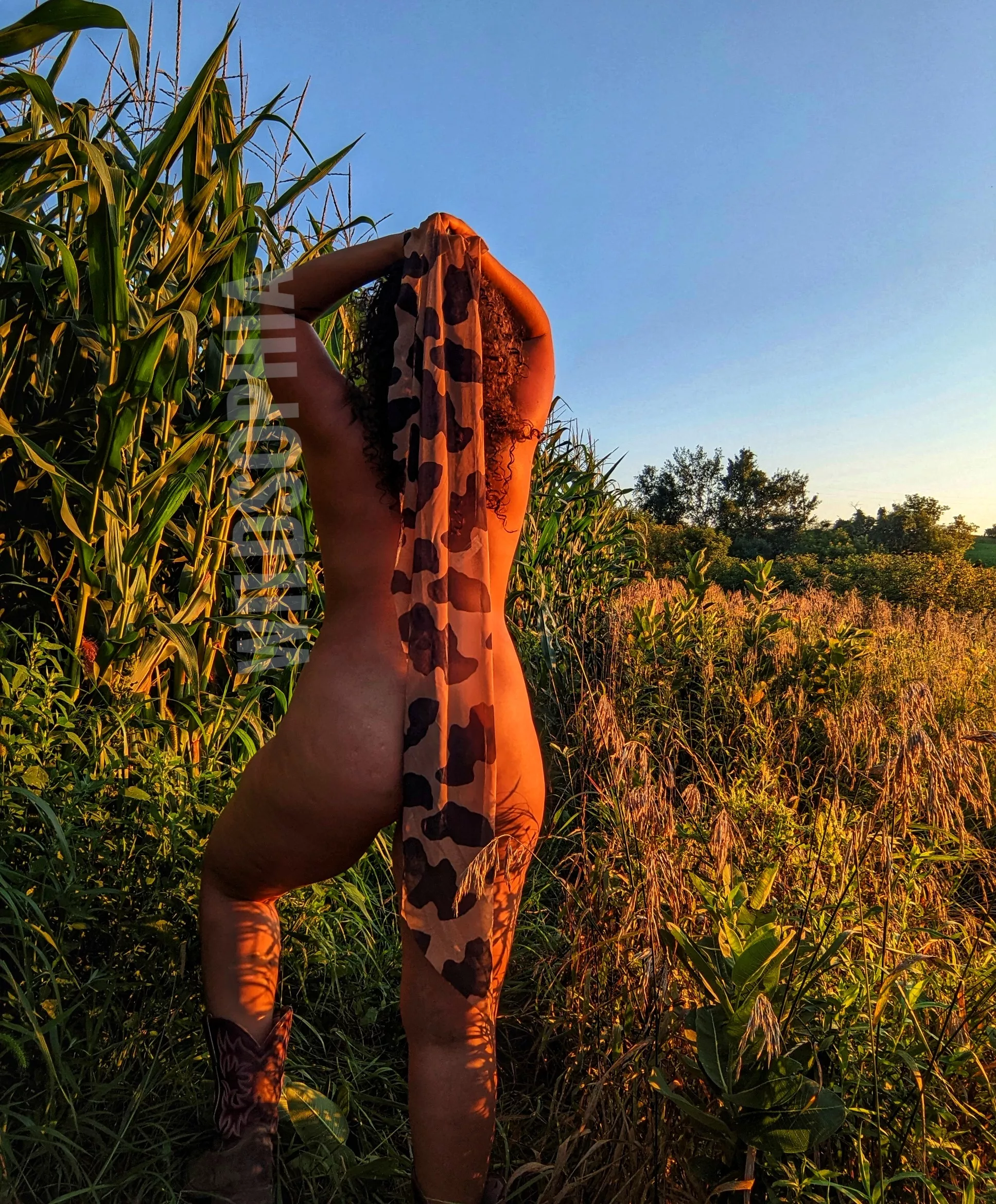 Butt naked in the field posted by Wild_Sophia