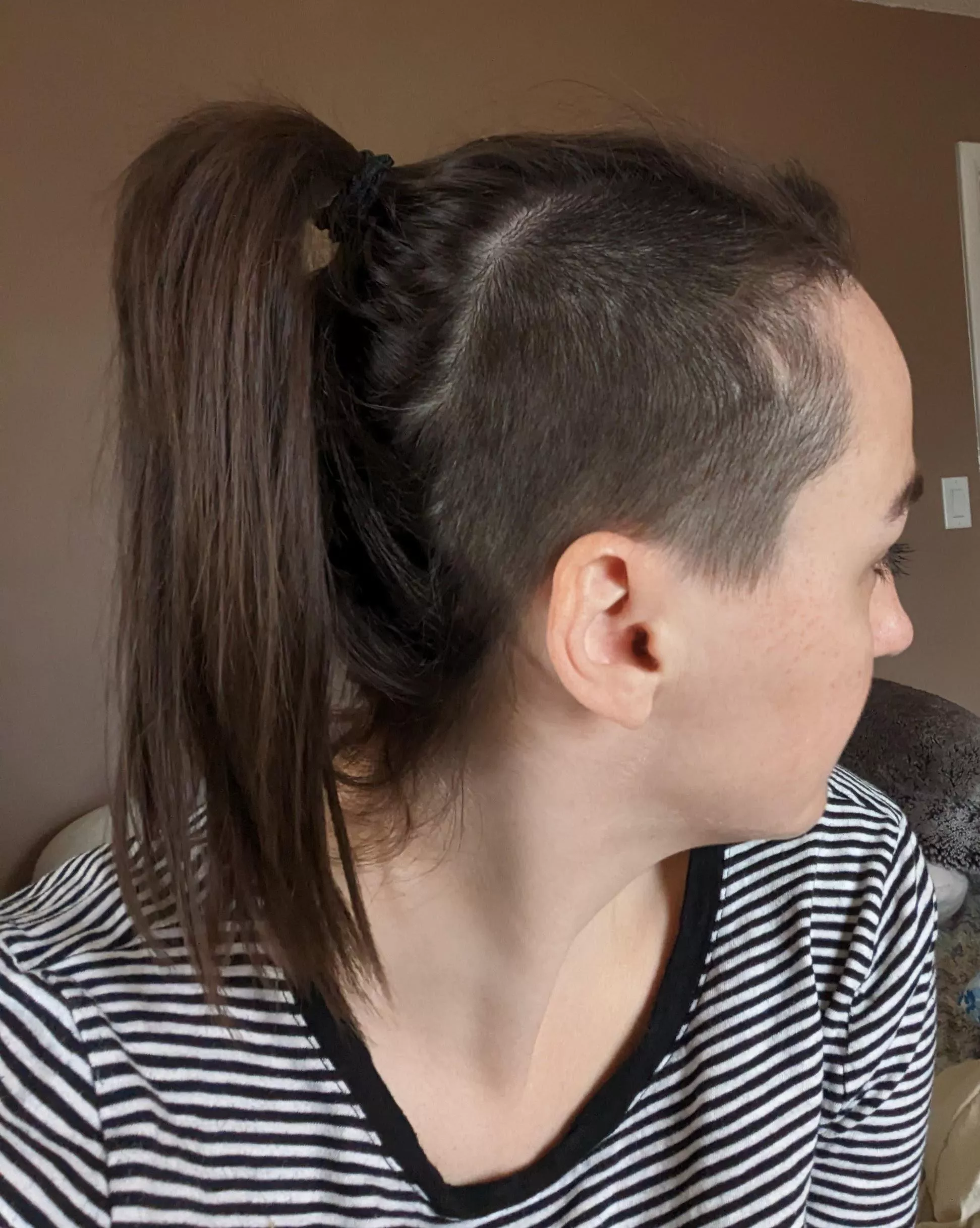 Does a half shaved pony tail count? posted by forgetmenotflowerz