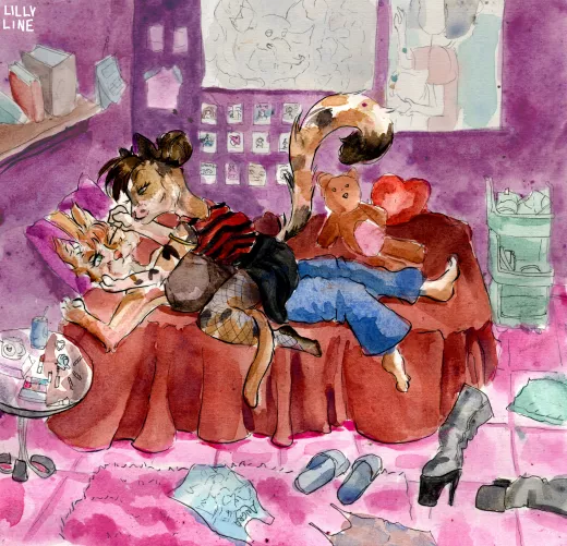 Help your girlfriend do her eyeliner [OC] by vauseart_