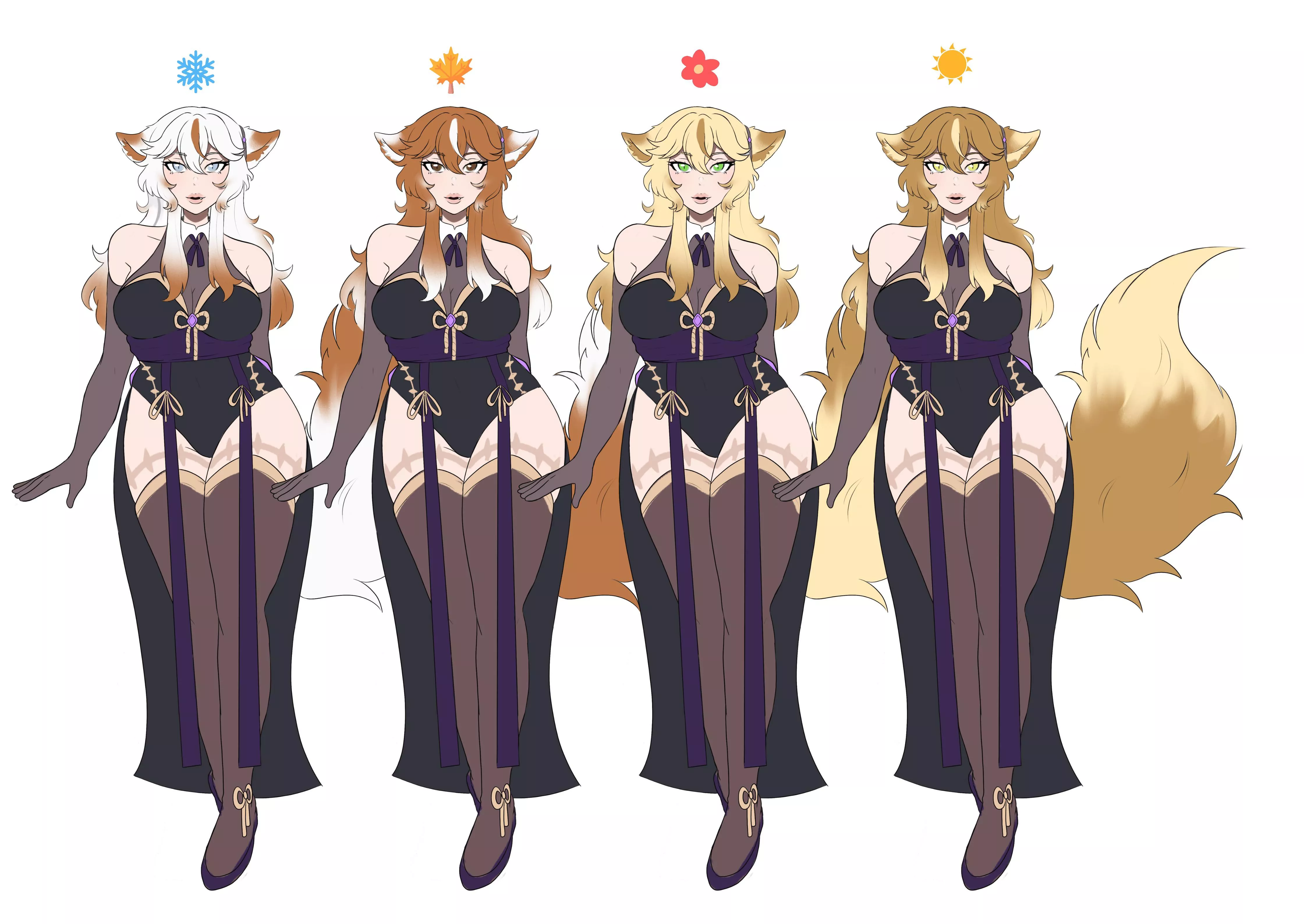 I finished a character design commission for an oc of a pretty fox girl! [my art] posted by ayameduse