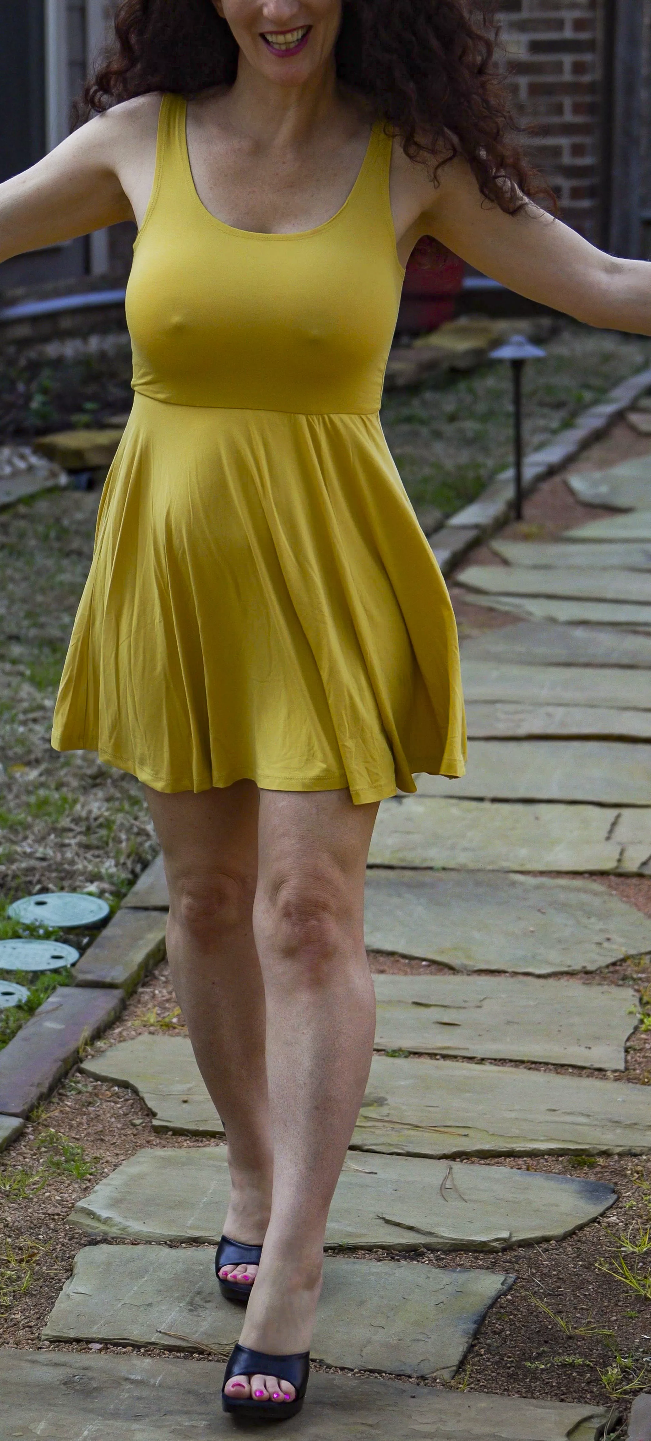 I sometimes pick the kids up from school in this dress posted by MrsRobynsin