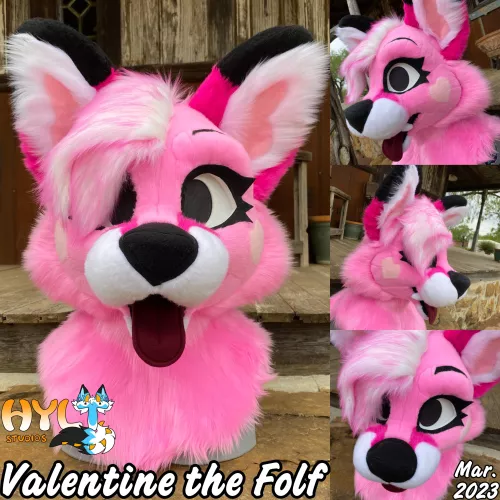 Newest Fursuit - 💕Valentine the Folf💕 by hylt_studios
