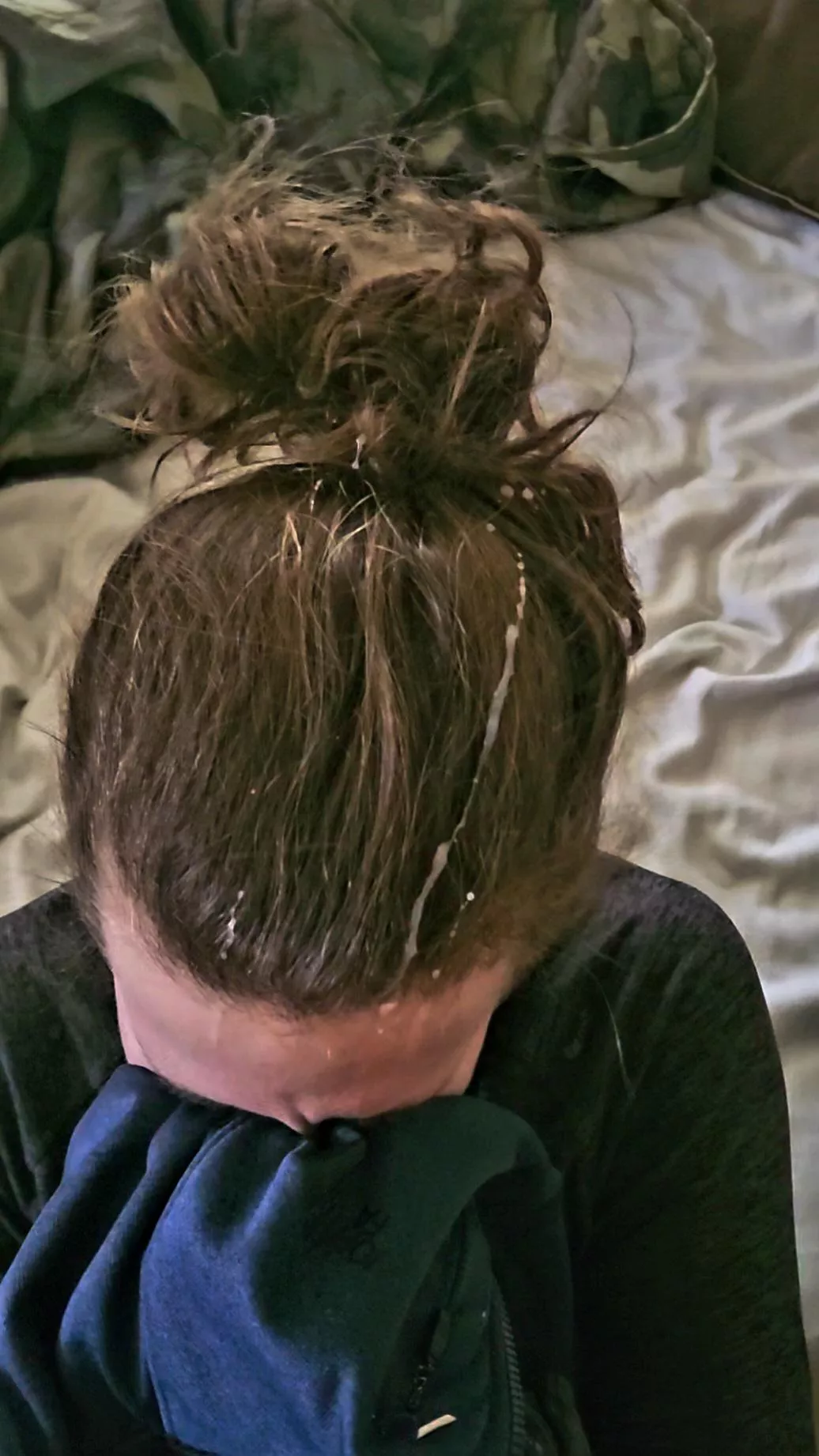 Not in my hair she says. posted by hanktrombone