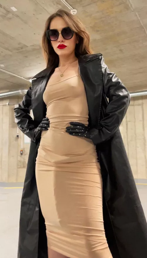 Perfect with tight nude dress by Aliena_Moore