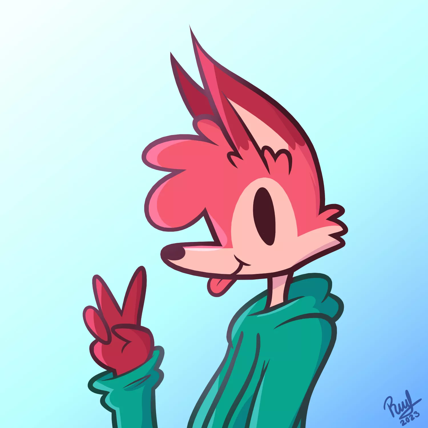Pink fox (by me) posted by RafVicAlv
