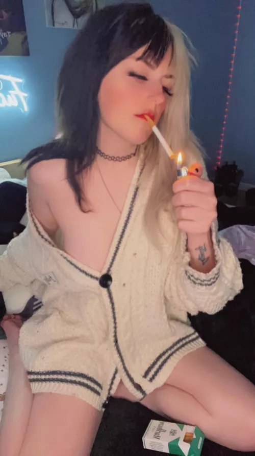 Smoking on a cozy day by SilverCartier