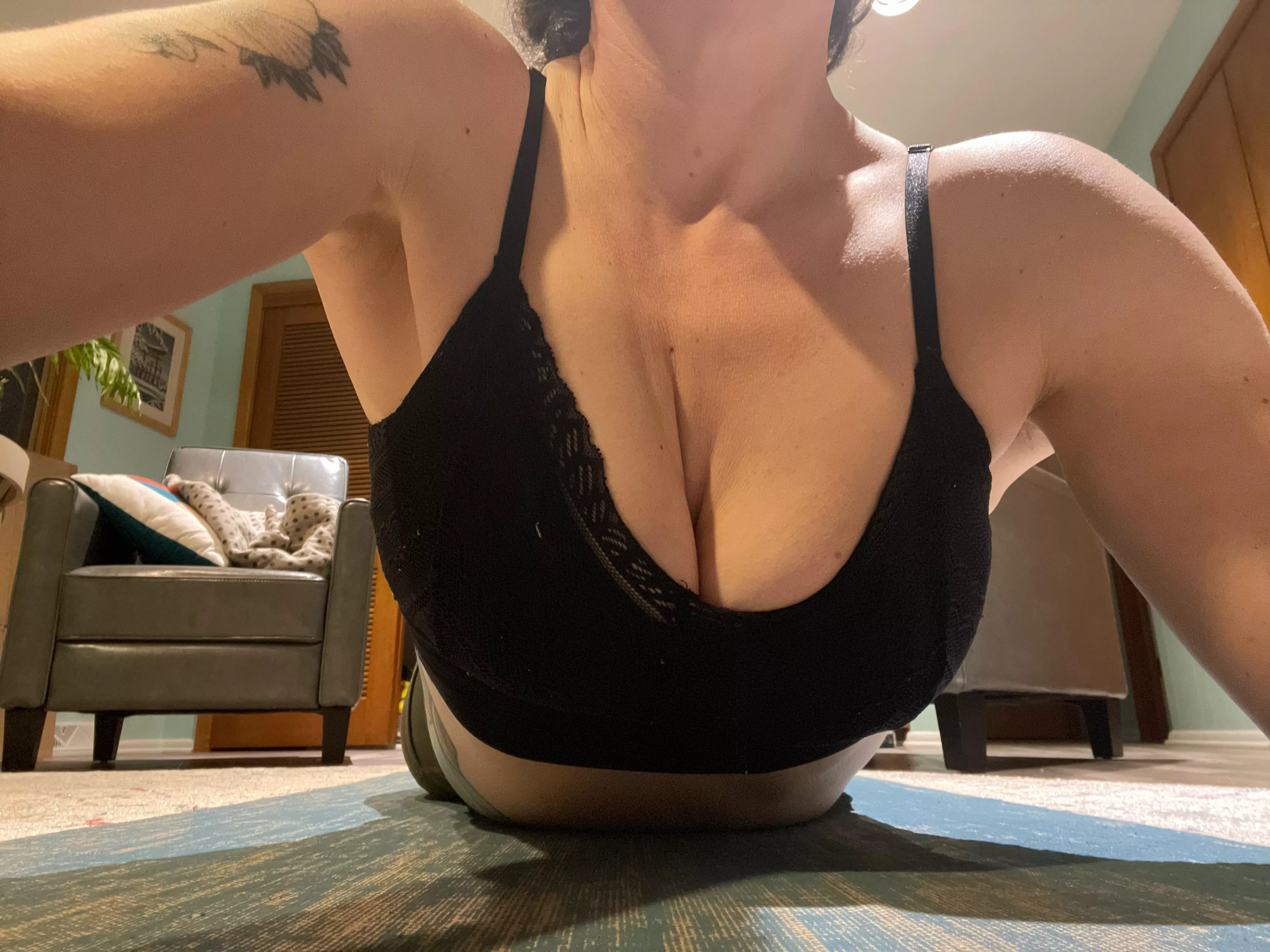 Spilling out and sweaty posted by Mrsteasertoes