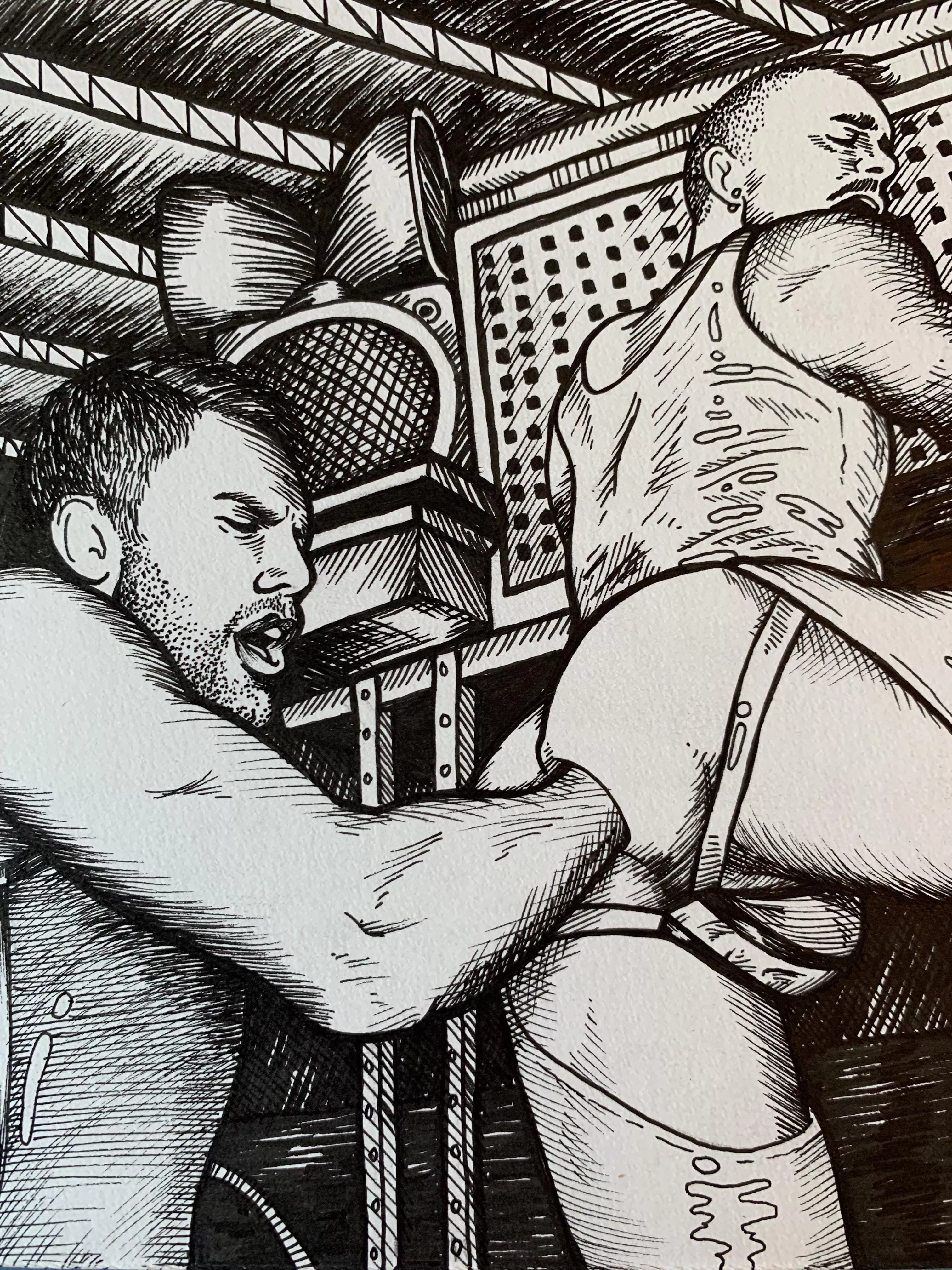 Axels Abyss (2023, pen + ink) posted by SuperTwunkArt