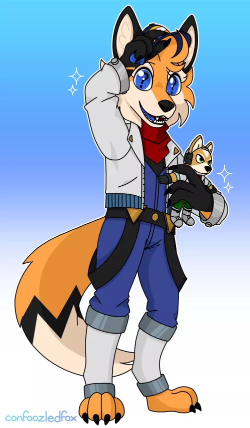 Confoozled says hello! (Art by me, confoozledfox) by confoozledfox