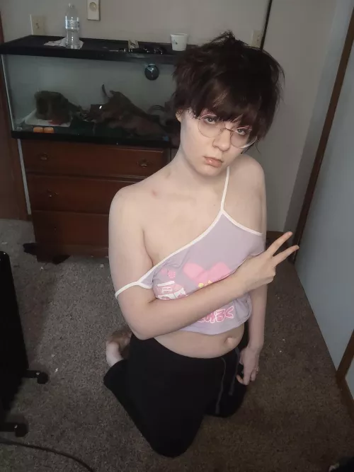 Disheveled boy fell asleep in his makeup :( by groovietimes