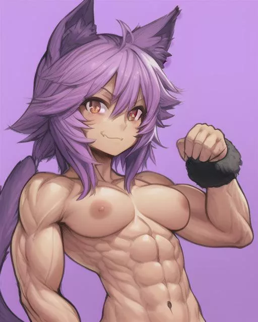 I learned from last time, here’s a BUFF catgirl posted by FoxGirlZark