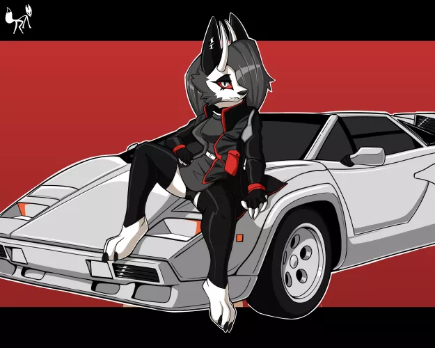 Just Loona chillin on a Countach | Art by me by Noriux057