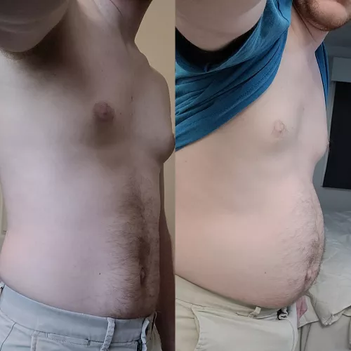 My shorts from last summer fit a little different... by fatteningfella