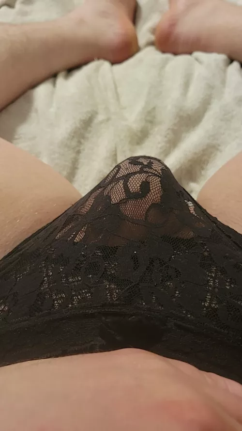 sexy black panty buldge by rm1755