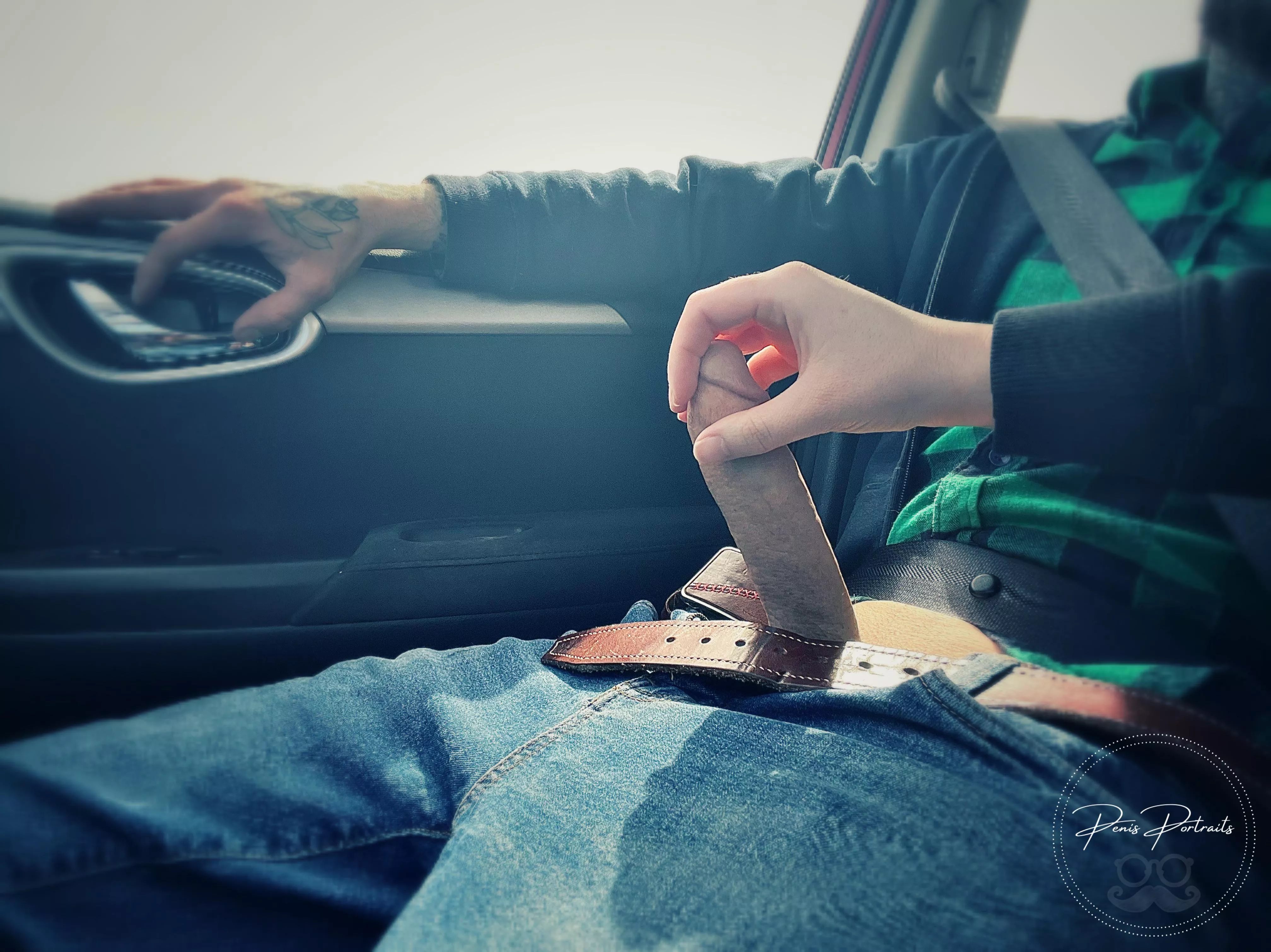 She loves showing my cock off to people driving by. posted by penisportraits