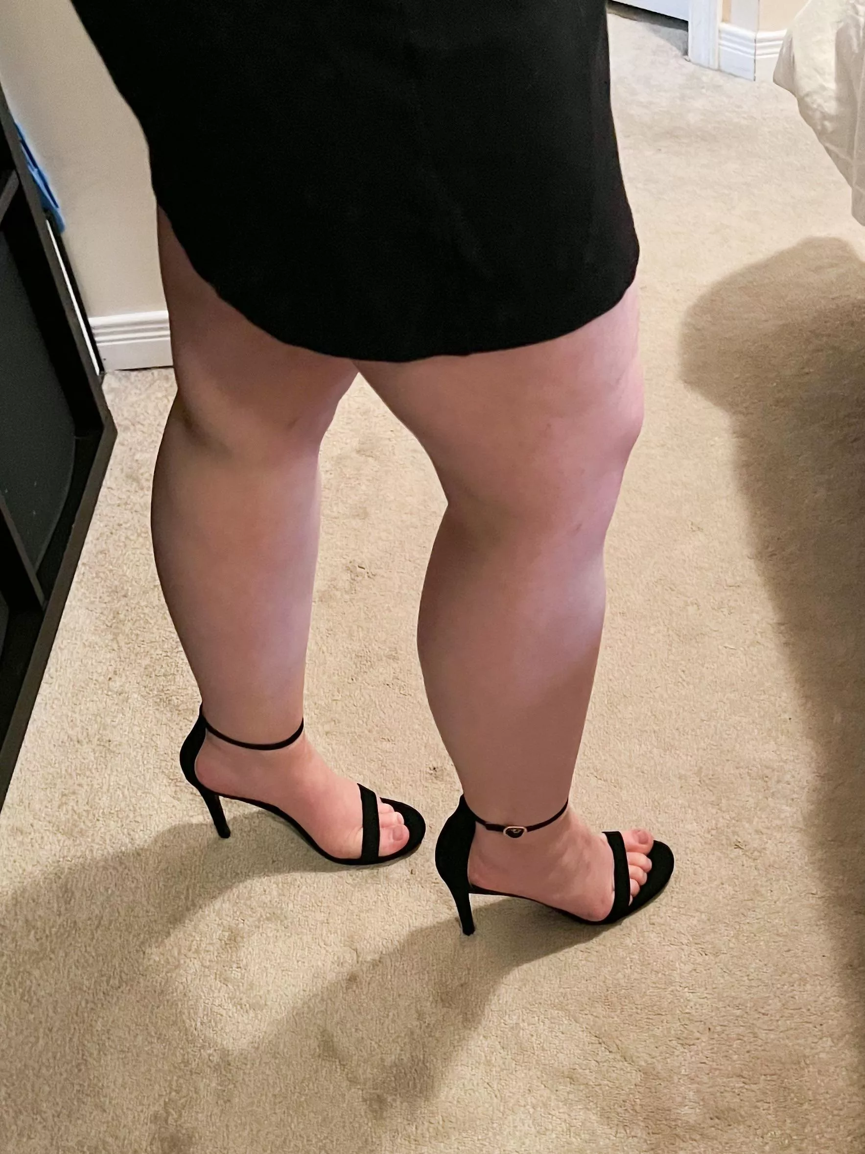 simple black heels with a skirt! posted by softy2023