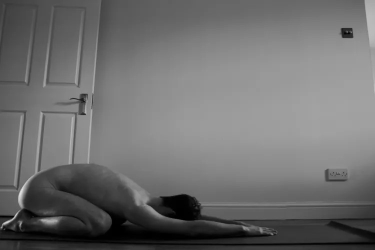 Stretching into my child’s pose ✌🏻 by adam_next_door