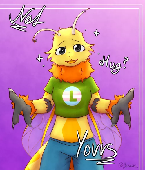 The last hug of this week. (art by me - YCH Commission for someone) by jusauria_sfw